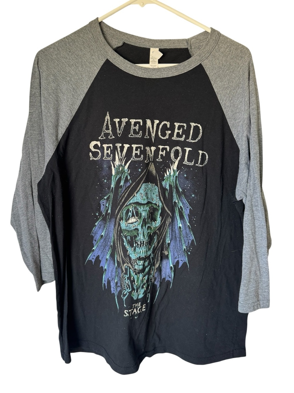 Avenged Sevenfold The Sage A7X Metal Rock Band Tour Men’s XL Black Raglan Tee